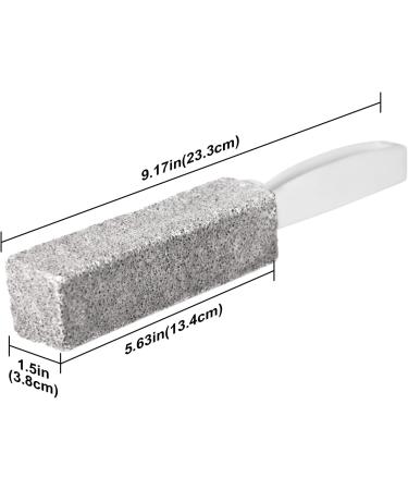 2 Pack Pumice Stone Toilet Bowl Cleaning Stick with Handle Powerfully Cleans Away Limescale Stain Hard Water Rings Calcium Buildup Iron and Rust Remover for Tile/Bath-tub/Kitchen/Household Grey - Buy Online on GoSupps.com