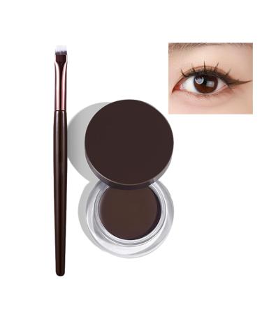 Gel Eyeliner - Smooth Glide Long Lasting Eye Liner | Makeup Accessories For Dry Skin Sensitive Skin Oily Skin Combination Skin Suitable For Home And Traveling Pochy Natural Brown