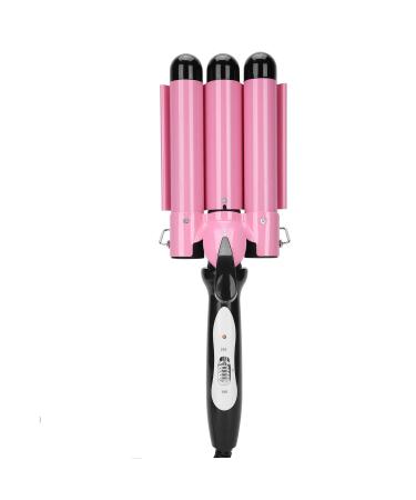 3 Barrel Curling Iron 28mm Electric Hair Waver Hair Crimper Ceramic Coating Temperature Adjustable Hair Styling Tool for Long or Short Hairs (US Plug)