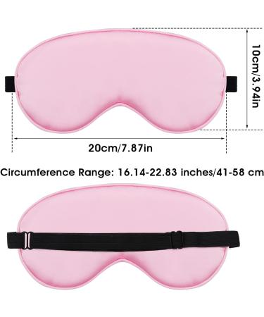 WLLHYF 3 Pcs Silk Sleep Mask Set - Soft Silk Eye Cover Blindfold with Elastic Strap - Night Blocking Out Light Eyeshade - Adjustable Travel Nap Sleep Eye Mask for Men and Women (Black Pink Blue) - Buy Online on GoSupps.com