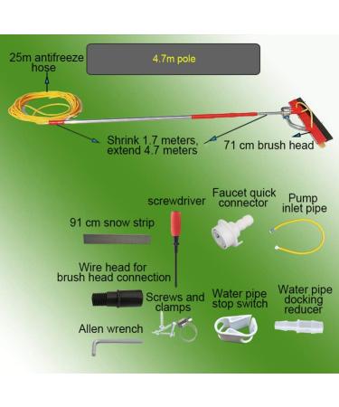 7M/5.9M Water Fed Telescopic Brush Window Cleaning Pole Photovoltaic Panel Cleaning Tool Caravan Washing Truck Campers and Buses 7M Pole 71Cm Brush Head - Buy Online on GoSupps.com