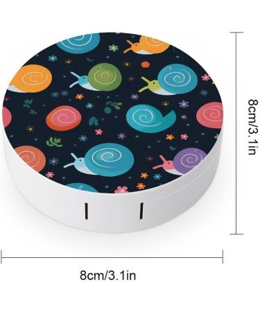 Kawaii Snails Contact Lens Case with Mirror - Cute & Portable Travel Kit for Eye Care - Buy Online on GoSupps.com