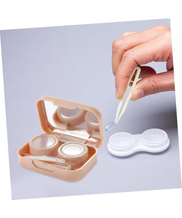 Solustrie Colored Contact Lens Case - 3 Pack Cosmetic Container for Travel - Compact & Stylish 6.20x4.20x2.20cm - Buy Online on GoSupps.com