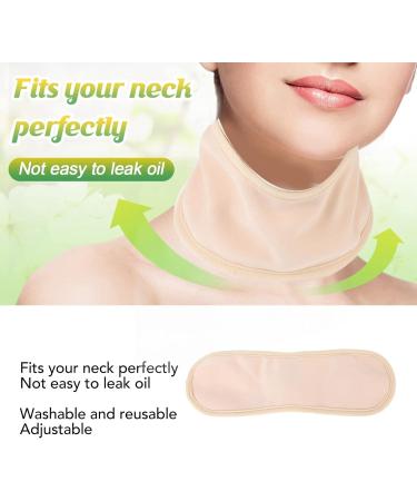 Narrow-Ribbed Reusable Castor Oil Pack - Soft Compress for Neck Pain & Thyroid Relief (Khaki) - Buy Online on GoSupps.com
