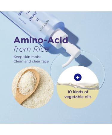 DEWYTREE Hi Amino All Cleansing Oil 6.76 fl. oz.| Korean Skin Care Oil Hydrating Cleanser & Makeup Remover | Deep Cleansing Oil for Face | Cleansing Oil Makeup Remover Facial Care & Skin Cleanser - Buy Online on GoSupps.com