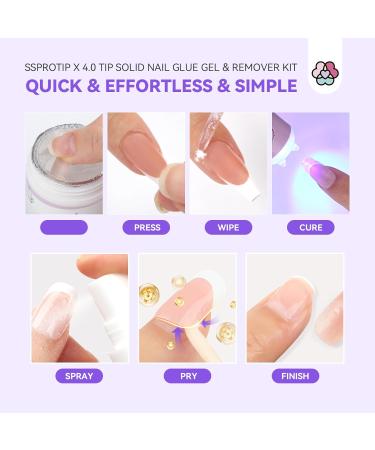 SAVILAND Solid Nail Glue Gel & Remover Kit | Strong Adhesive & UV Light for Press-On Nails | Complete Nail Tools for Gel Application & Easy Removal - Buy Online on GoSupps.com