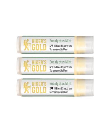 Hiker s Gold SPF 15 Sunscreen Lip Balm Eucalyptus Mint 3-Pack