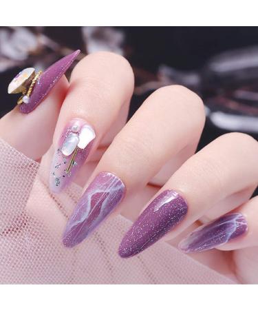 Senvenski Gel Nail Polish Set - Lila Mauve Lavender Amethyst Glitter for Kids | UV LED Shellac Kit - Buy Online on GoSupps.com