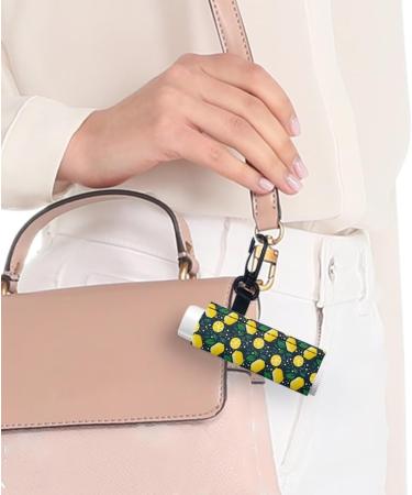 SCRAWLGOD Lemon Print Lip Balm Holder Keychain Portable Lip Balm Sleeve keychain Chapstick Holder Secure and Nice Hand Feeling Set of 5 Lemon 5 - Buy Online on GoSupps.com