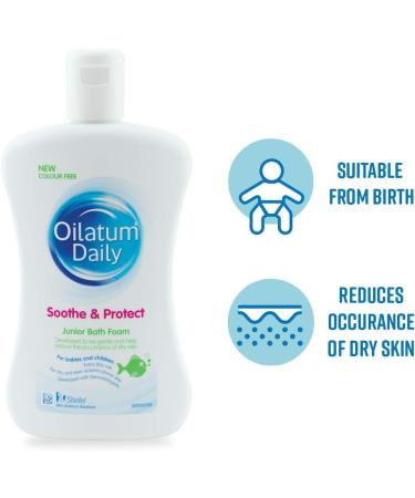 Oilatum Daily Soothe & Protect Junior Bath Bubbles - 300ml | For Dry, Sensitive, and Eczema Prone Skin - Buy Online on GoSupps.com
