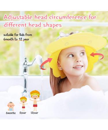 Maydolly Silicone Baby Shower Cap - Soft Safety Visor for Infants & Toddlers - Yellow - Buy Online on GoSupps.com