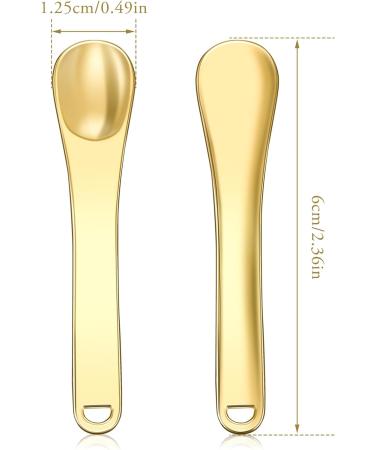 WLLHYF Mini Metal Makeup Spatula Skin Care Cosmetic Spoon Reusable Applicator Beauty Scoop for Facial Cosmetic for Face Mask Cream Lotions Moisturizers (3 Gold) - Buy Online on GoSupps.com