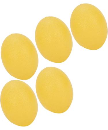Verdant Touch Grip Ball Set - 5 Silicone Hand Grips for Wrist Exercise & Strength Training - Yellow Oval Egg Shape Massage Strengthener - Buy Online on GoSupps.com