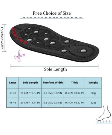 Magnetic Massage Insoles for Reflexology & Foot Health | Improve Blood Circulation & Relieve Plantar Fasciitis (Sizes 35-40) - Buy Online on GoSupps.com