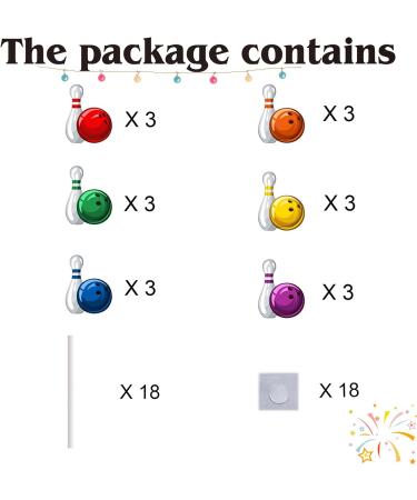 18pcs Bowling Cupcake Toppers for Boys Girls Adults Happy Birthday Bowling Party Decorations Supplies Sport Ball Bowling Cake Decorations - Buy Online on GoSupps.com
