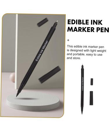 IMIKEYA 2pcs Baking Pen Marker Pen Black Edible Markers for Cookie Decorating Food Grade Markers Macaron Marker Food Grade Pen Cake Pop Marker Pens Signing Pen Bicuspid Plastic - Buy Online on GoSupps.com