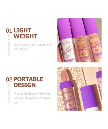 3pcs Highlight Pat Powder Body & Face Highlighter - Glitter Shimmer Sticks in Assorted Colors | International Shipping | Makeup Essentials - Buy Online on GoSupps.com