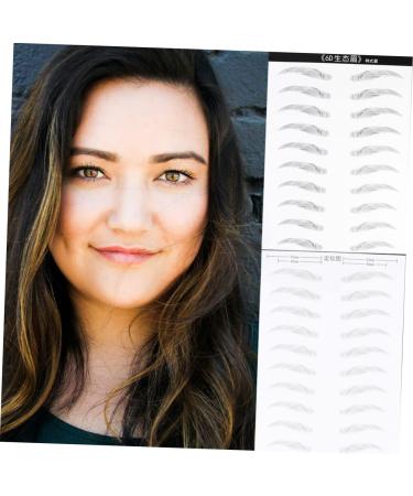 Baluue 2 Pairs Artificial Eyebrow Patch Dual-ended Eyebrow Pencil Simulation Eyebrow Clear Brow Gel Tear - Buy Online on GoSupps.com