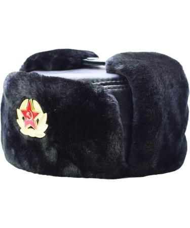 Yosang Russian Soviet Army Sheepskin Cossack Ushanka Hat | Medium - Buy Online on GoSupps.com