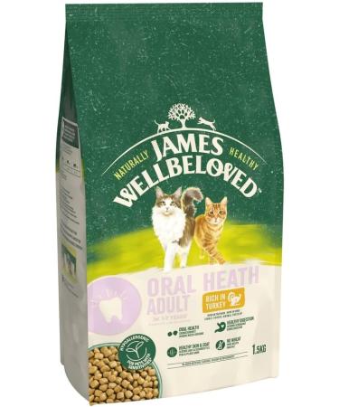 James Wellbeloved Hypoallergenic Dry Cat Food for Adult Cats Oralcare Turkey 1.5 kg - Buy Online on GoSupps.com