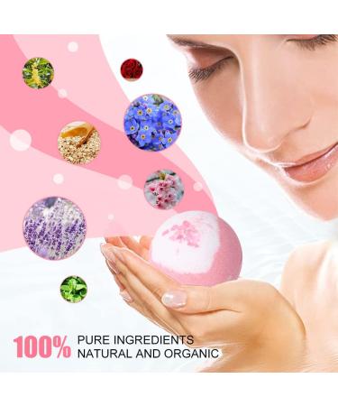 Primeauty 6PCS Dried Flowers Bath Bombs - Handmade Spa Gifts for Women | Bubble Bath Set for Birthday, Mother's Day, Christmas - Wife, Girlfriend Gift Idea - Buy Online on GoSupps.com