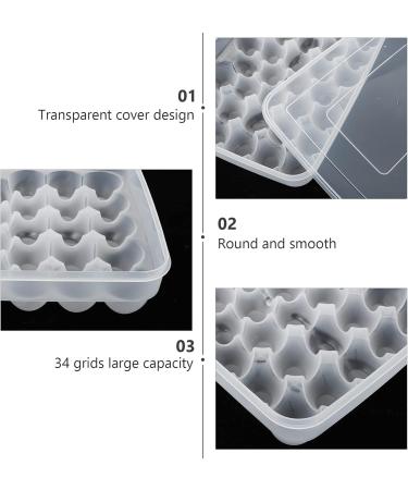 Healvian 34 Storage Cover Capacity Large Grids Dispenser Plastic Tray Transparent Eggs Refrigerator re-usable - Buy Online on GoSupps.com