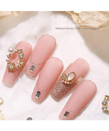 FEIlei Crown Nail Art Charms Zircon Nail Rhinestones Alloy Butterfly-Nail Crystal-Pearl - Buy Online on GoSupps.com