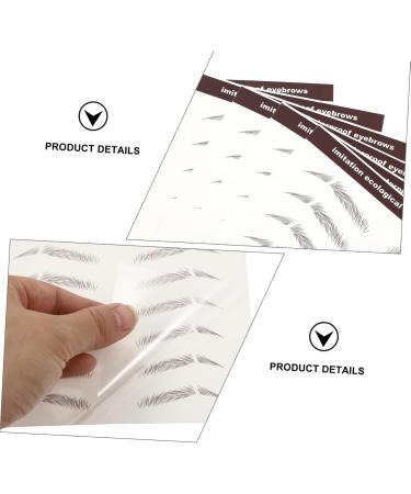 Angoily False Eyebrows Stickers 6pcs Eyebrow Stickers Miss Transfer Stickers European and American Brow Shaper 5.8X1X0.1CM Brown - Buy Online on GoSupps.com