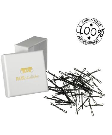 HAARallerliebst Hair Clips & Bobby Pins - 50 Black Mini Clips (3.4 cm) with White Storage Box - Perfect for Easy Styling & Organization - Buy Online on GoSupps.com