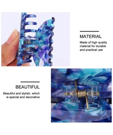 Lurrose Tortoiseshell Hair Claws - Acetate Leaf French Design Clips for Women & Girls - Ponytail Holders (Color 4) - Buy Online on GoSupps.com