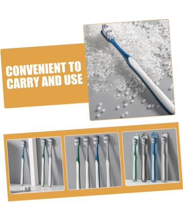 Partykindom 8-Piece Travel Toothbrush Set - White Manual Toothbrushes for Men | Comfortable & Easy to Use | Reduce Tooth Spots - Buy Online on GoSupps.com