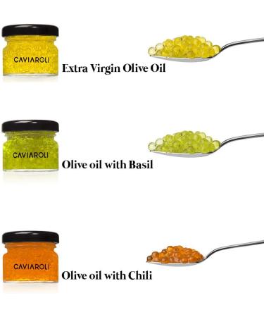 Caviaroli | Popping Boba Oil and Vinegar Gourmet - Gourmet Oil Beads Ideal For Seasoning and Appetizers - Pack of 3 Flavors  - Buy Online on GoSupps.com