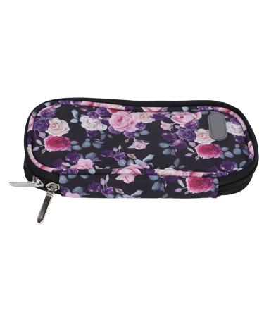 Diabetic Medication Cooler Bag Insulin Cooler Travel Bag Prevent Spoilage Multi Layer Easy to Close Zipper Lightweight for Travel for Elderly(Purple)