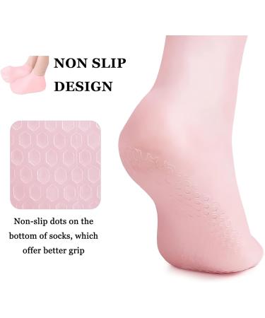Silicone Socks 3 Pairs Moisturizing Socks Women Foot Spa Pedicure Silicone Socks Soft Gel Heel Socks Silicone Foot Moisturising Socks for Women Dry Cracked Feet (3 Pairs) - Buy Online on GoSupps.com