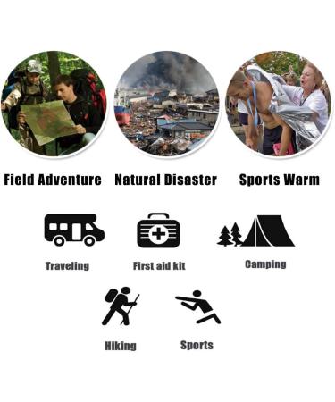 Multifunctional Rescue Blanket - Waterproof & Windproof Thermal Blanket for Hiking Camping & Skiing | Gold & Silver 160x210cm - Buy Online on GoSupps.com