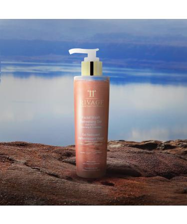 Rivage Natural Dead Sea Minerals Facial Wash - Refreshing Gel 180ml | Dual Action Cleansing & Protection with Dead Sea Salt - Buy Online on GoSupps.com