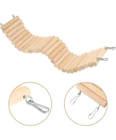 SOSPIRO Wooden Hamster Ladder Bridge - Small Animal Climbing Stair Toy for Hamsters & Chipmunks - Buy Online on GoSupps.com