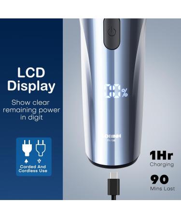Buy LOBINH Electric Razor for Men - 100% Washable Rechargeable Cordless Wet & Dry Shaver with Travel Organizer & Fast Charging - Buy Online on GoSupps.com