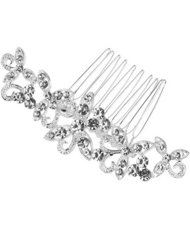 FRCOLOR Set of 2 Bridal Headpiece Rhinestone Hair Accessories Hair Clips Combs Floral Hair Comb Side Comb for Wedding Hair Tiara Bridal Comb Wedding Hair Comb Flowers Headpiece Hair Pin White - Buy Online on GoSupps.com