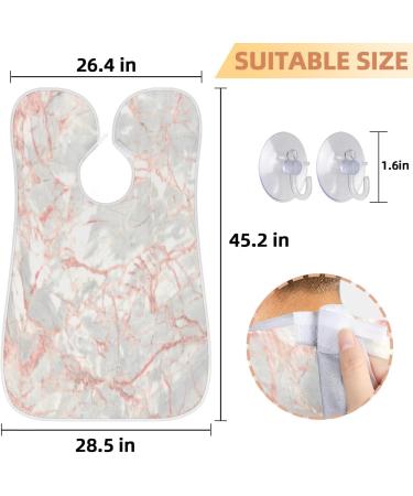 Beard Bib Apron - Non-Stick Waterproof Hair Catcher for Men | Perfect Grooming Cape for Shaving & Trimming - Vintage Marbles Design - Buy Online on GoSupps.com