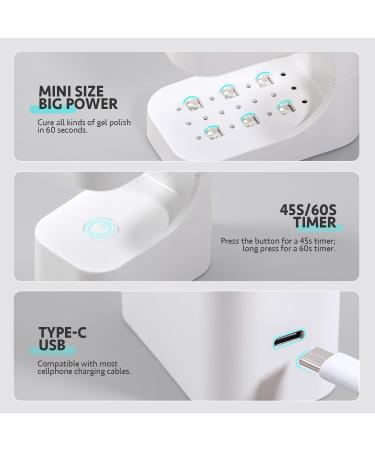 GAOY Mini UV Light for Gel Nails - Compact Nail Lamp with Timers Fast Curing LED Nail Dryer Portable USB Design - Perfect for Home & Travel - Buy Online on GoSupps.com