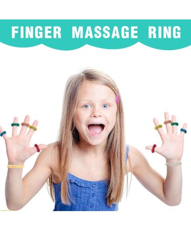 40-Piece Acupressure Ring Set - Spiky Sensory Finger Massage Rings in 8 Colors | Noiseless Relaxation for Adults - Buy Online on GoSupps.com