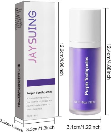 Purple Teeth Whitening Toothpaste Cleans Teeth Stains Oral Odor Care for Gums Whitening Toothpaste - Buy Online on GoSupps.com