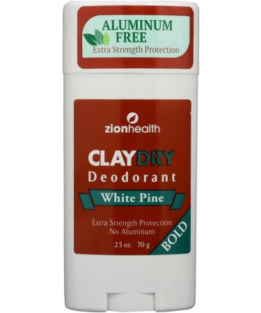 Zion Health Claydry Silk Deodorant White Pine - Natural Odor Protection - Buy Online on GoSupps.com