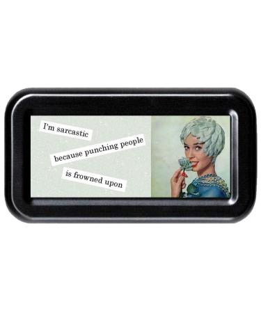 I'm Sarcastic Because Punching People is Frowned Upon Sarcasm Funny Retro Tampon Case