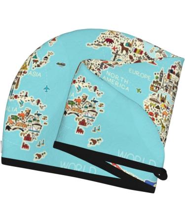 Hair Towel Wrap for Quick Drying Travel-Friendly Turban with Button | Ideal Hair Drying Solution - Buy Online on GoSupps.com