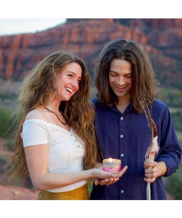 Rose Blessing Smudge Candle - Handmade in Sedona with Soy Wax, Essential Oils, Real Rose Petals and Sage Leaf - Cleansing Negative Energy - Smokeless Alternative to Sage Sticks and Incense - Buy Online on GoSupps.com
