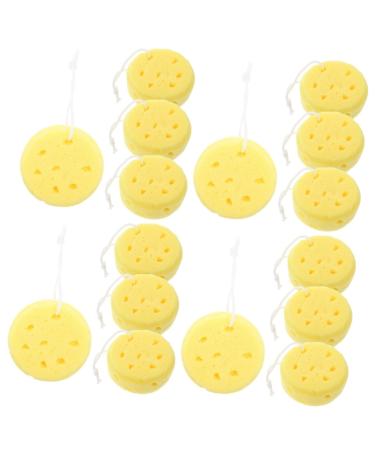 16 Pcs Round Bath Sponge Shower Sponge for Body Bathing Supply Body Sponges for Shower Exfoliating Bath Sponges for Shower for Men Shower Loofah Body Scrubber Showing Accessories