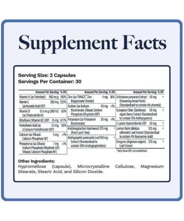 Utzy Naturals U-Mune | Immune Support w/Elderberry Echinacea Oregano | Made in USA | 3rd Party Tested | 60 Capsules 60 Count (Pack of 1) - Buy Online on GoSupps.com