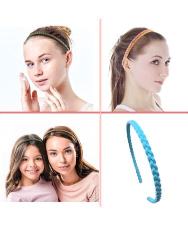 Pack of 12 Thin Hair Bands for Girls & Women - Yazon Model 2 Plastic with Teeth Narrow | International Shipping Available - Buy Online on GoSupps.com